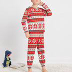 NenntBriy - Children's Pajama Suit Red Christmas Snow  - Customized with photo&text