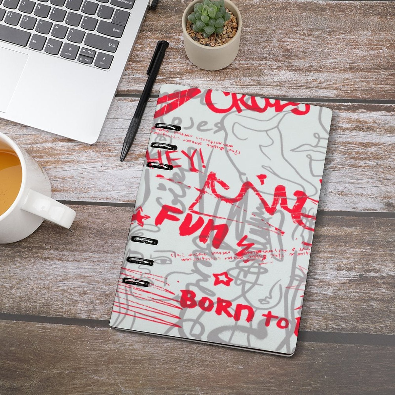NenntBriy - Notebook Line, Red, Female - Customized with photo&text