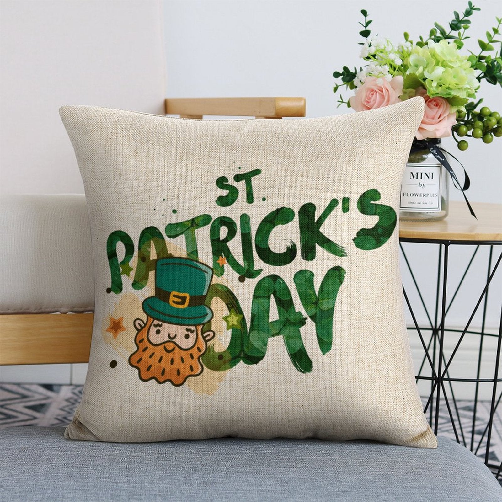 NenntBriy - Custom Linen Pillow Case St - Customized with photo&text