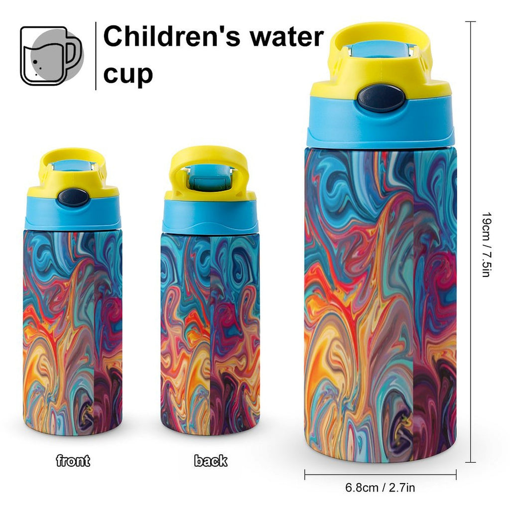 NenntBriy - Children's Water Cup Flowing Sci-fi Liquid Dazzle - Customized with photo&text