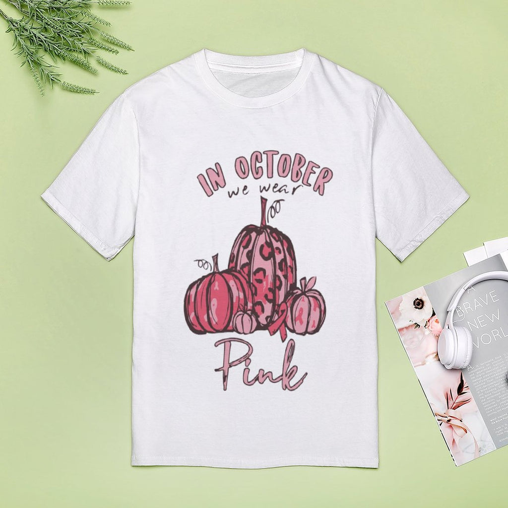 NenntBriy - Full Print T-shirt in October We Wear Pink - Customized with photo&text