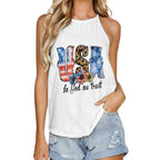NenntBriy - Round Neck Vest The American Flag - Customized with photo&text