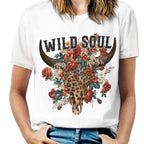NenntBriy - Full Print T-shirt Wild Soul Bull's Head Print - Customized with photo&text