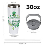 NenntBriy - Large Capacity Car Cup Happy St. Patrick’s Day - Customized with photo&text
