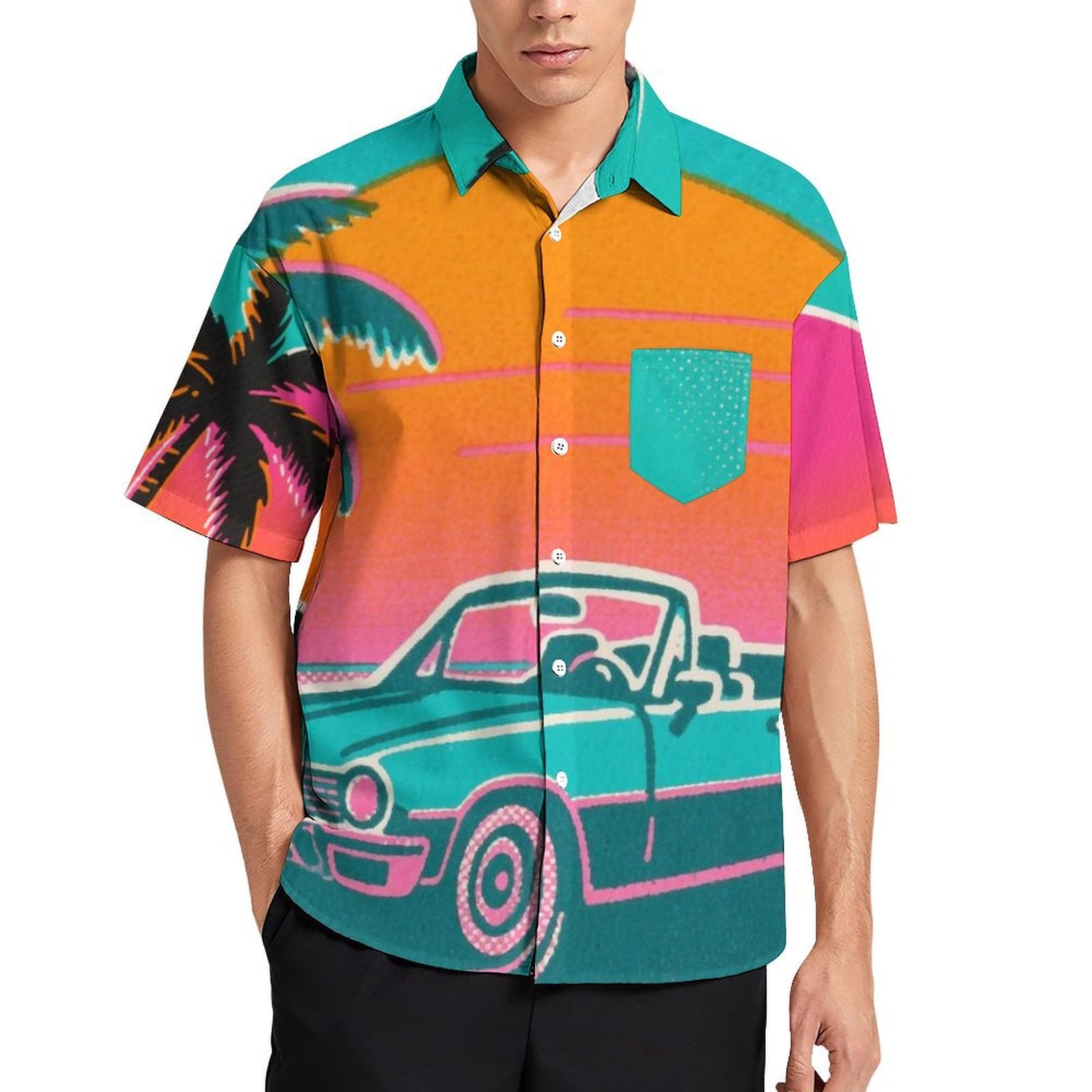 NenntBriy - A Short Sleeved Shirt Vintage clip art from the 1980s - Customized with Photo&Text