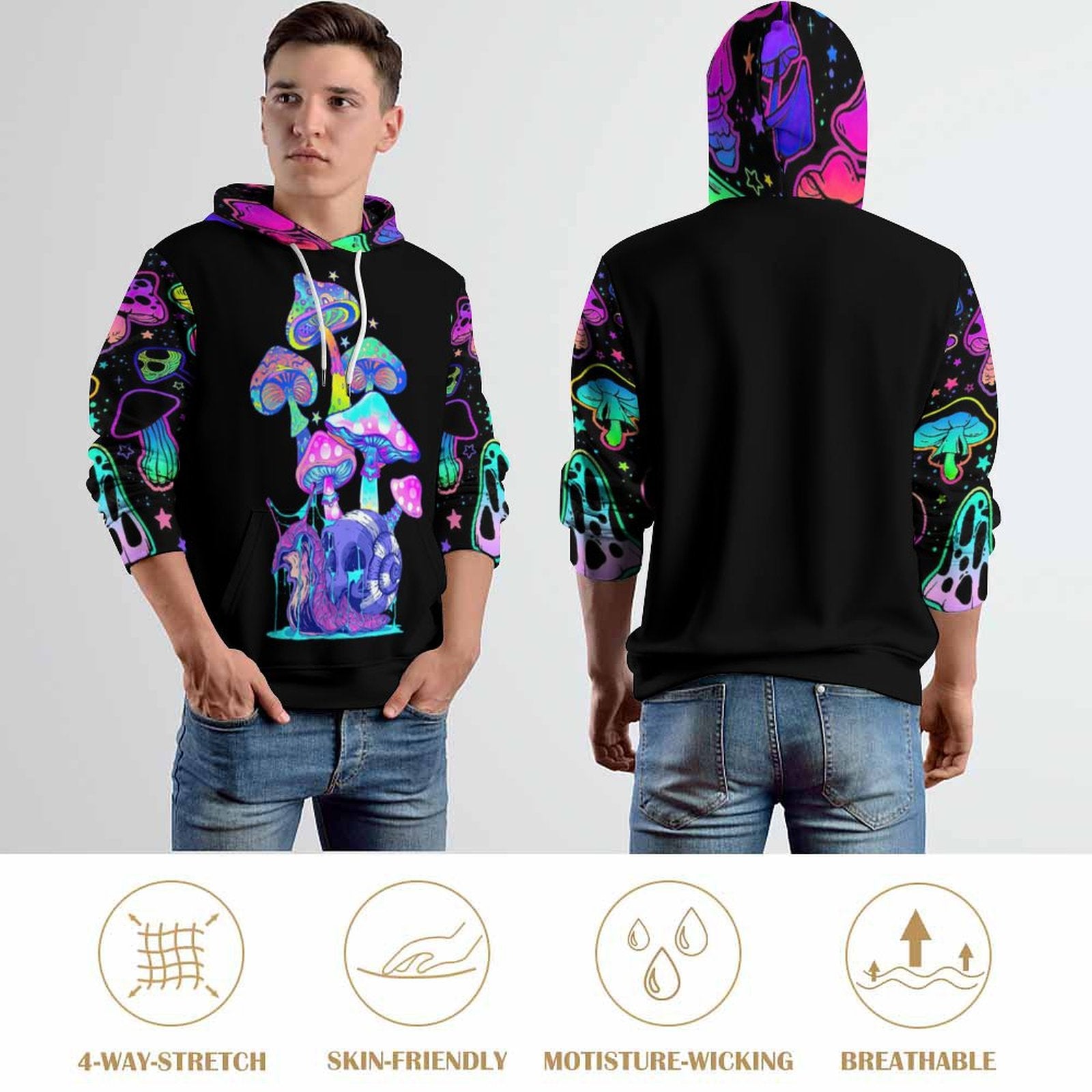 NenntBriy - Double Hat Sweater Colorful Mushroom - Customized with photo&text