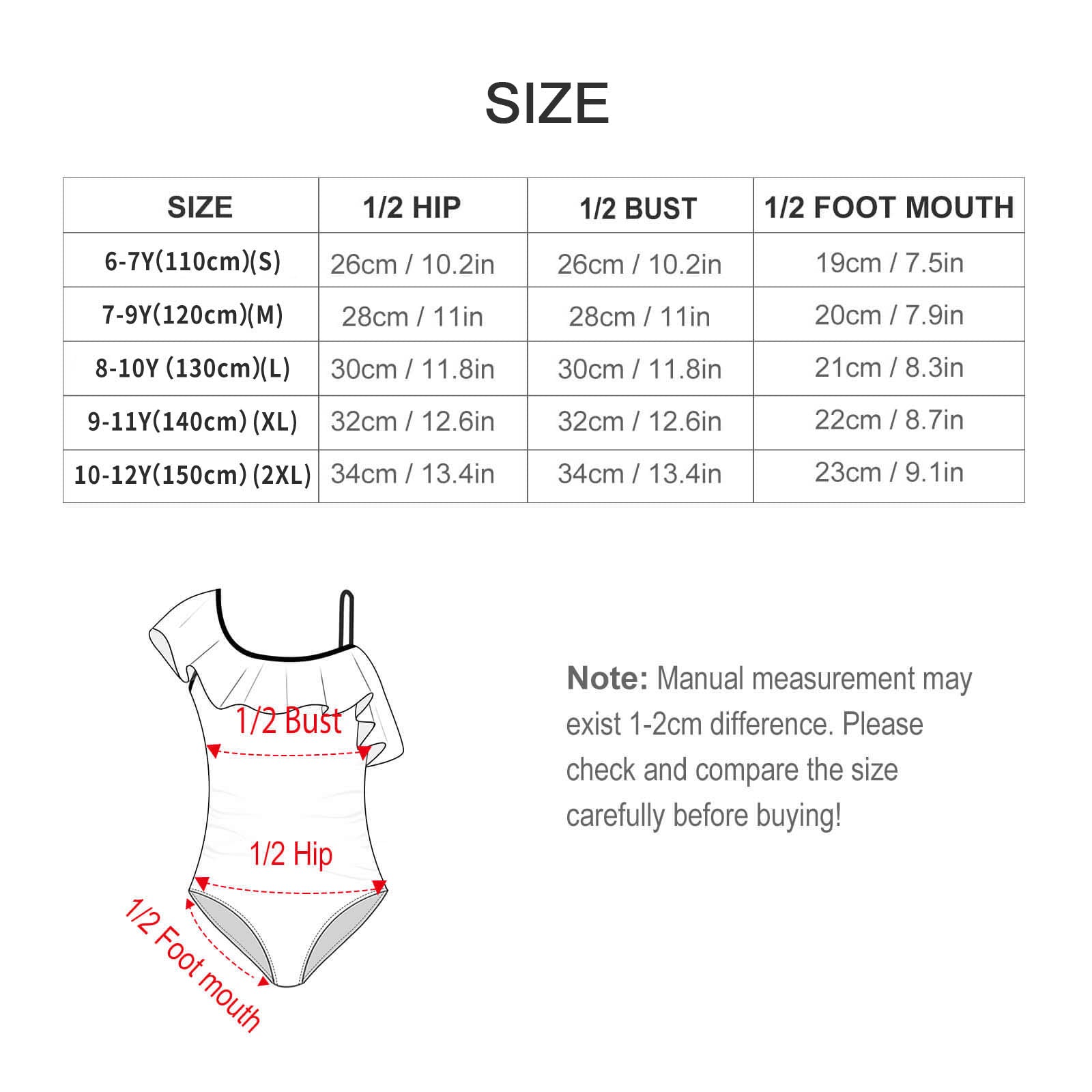 NenntBriy - Floundered One-piece Swimsuit for Girls White Daisy Decorative Pattern - Customized with photo&text
