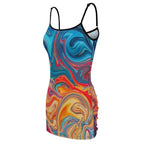 NenntBriy - Women's Sling Dress Flowing Sci-fi Liquid Dazzle - Customized with photo&text