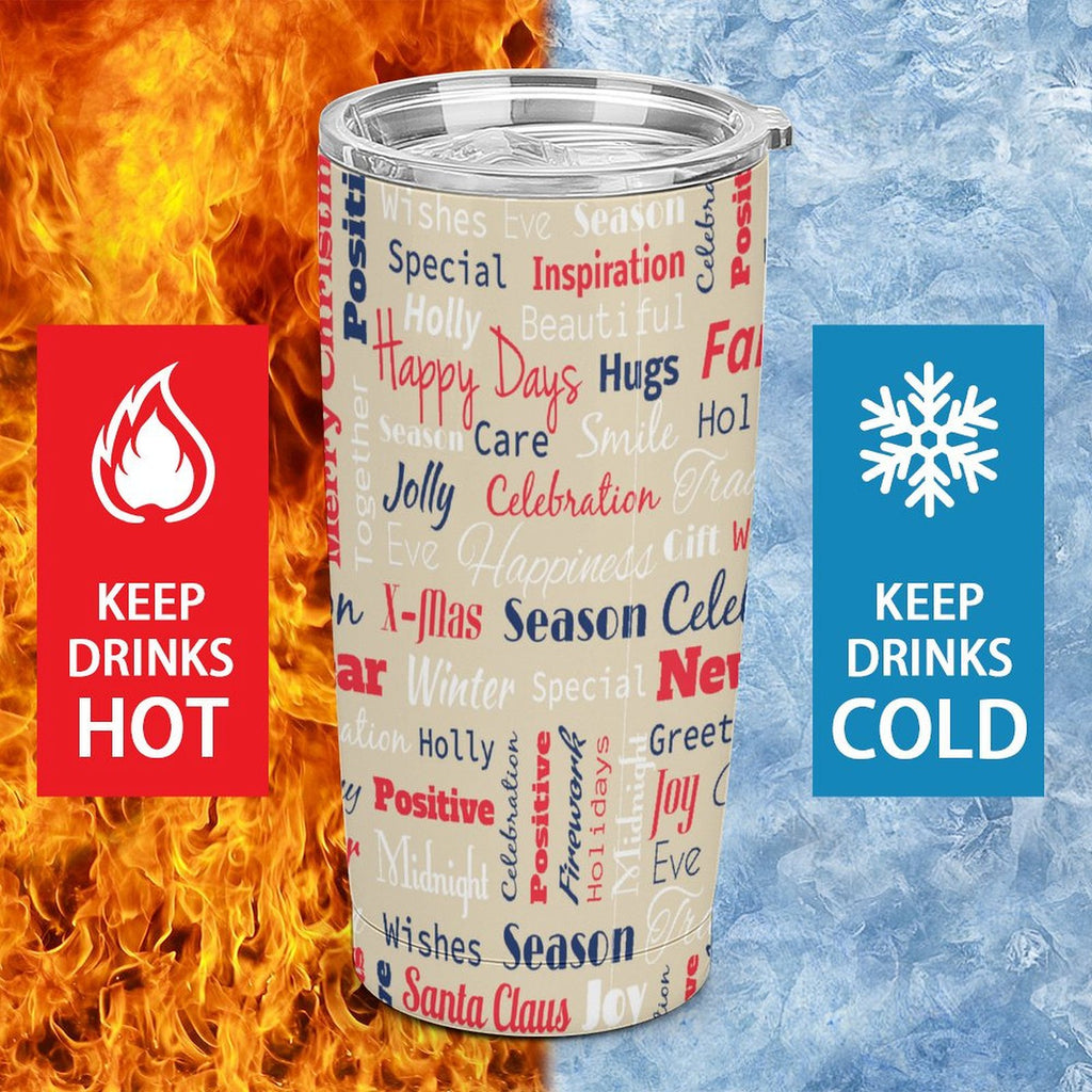 NenntBriy - Full Width Printed Car Cup Retro Design, Newspaper - Customized with photo&text