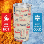 NenntBriy - Full Width Printed Car Cup Retro Design, Newspaper - Customized with photo&text