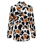 NenntBriy - Vntage Casual Long Sleeve Shirt Tops American Football Pattern- Customized with photo&text