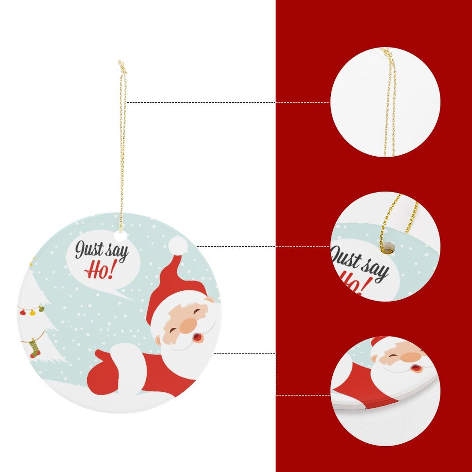NenntBriy - Christmas Circle Merry Christmas, Happy Santa Claus - Customized with photo&text