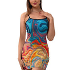 NenntBriy - Women's Sling Dress Flowing Sci-fi Liquid Dazzle - Customized with photo&text