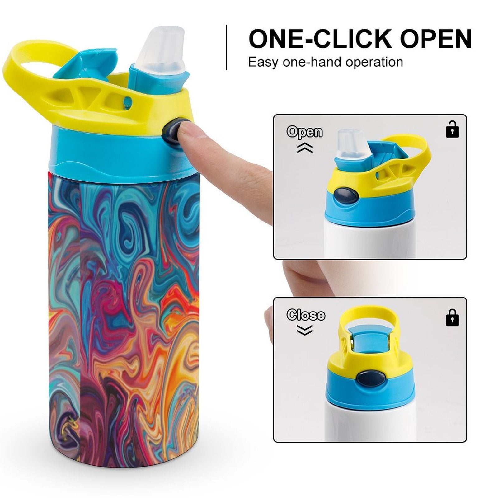 NenntBriy - Children's Water Cup Flowing Sci-fi Liquid Dazzle - Customized with photo&text
