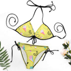NenntBriy - Bikini Funky 80s Eighties Memphis Pattern Design - Customized with photo&text