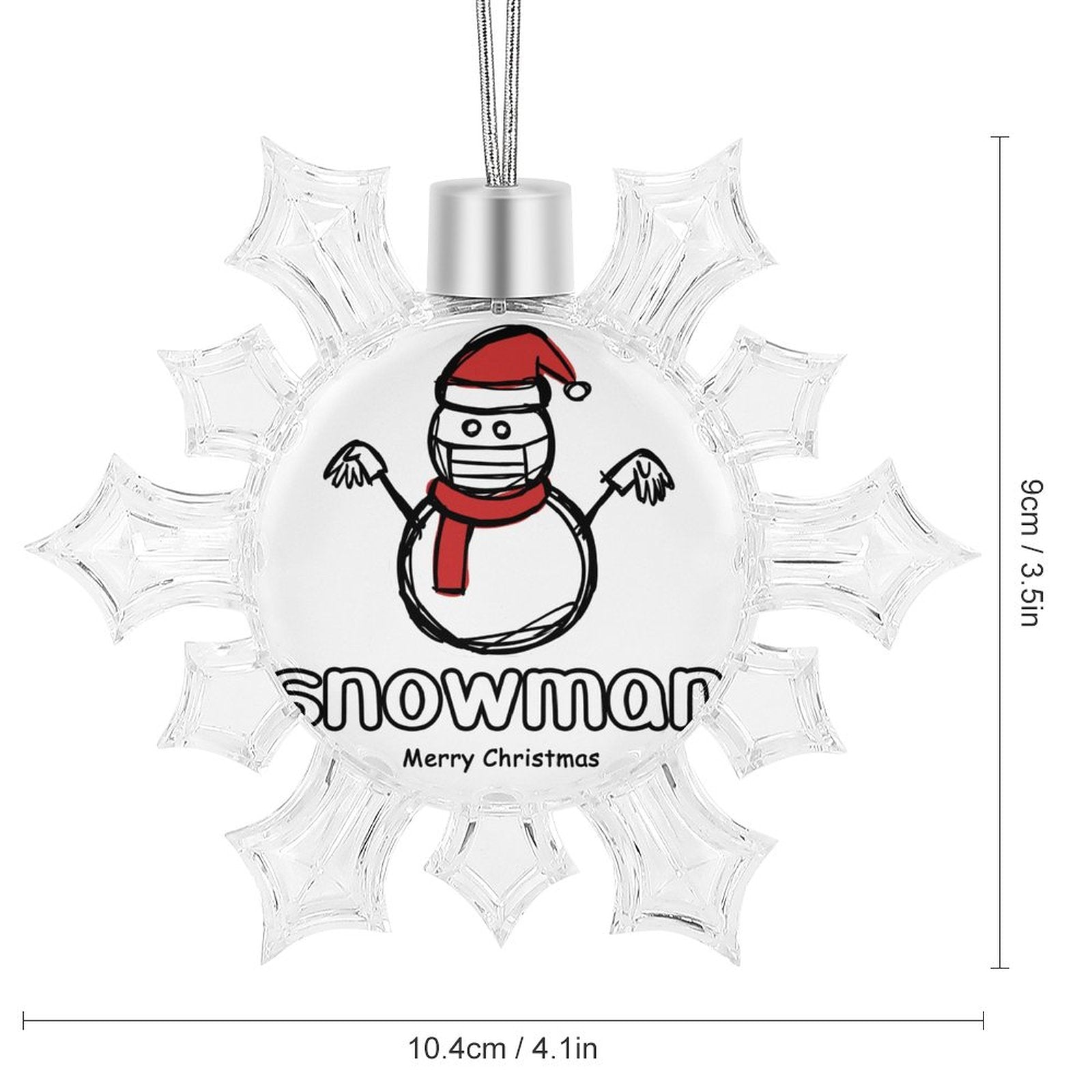 NenntBriy - Snowflake Pendant Snowman Mouth-muffle Graffiti - Customized with photo&text
