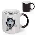 NenntBriy - Discoloration Mug Husky Dog Broken Hole - Customized with photo&text