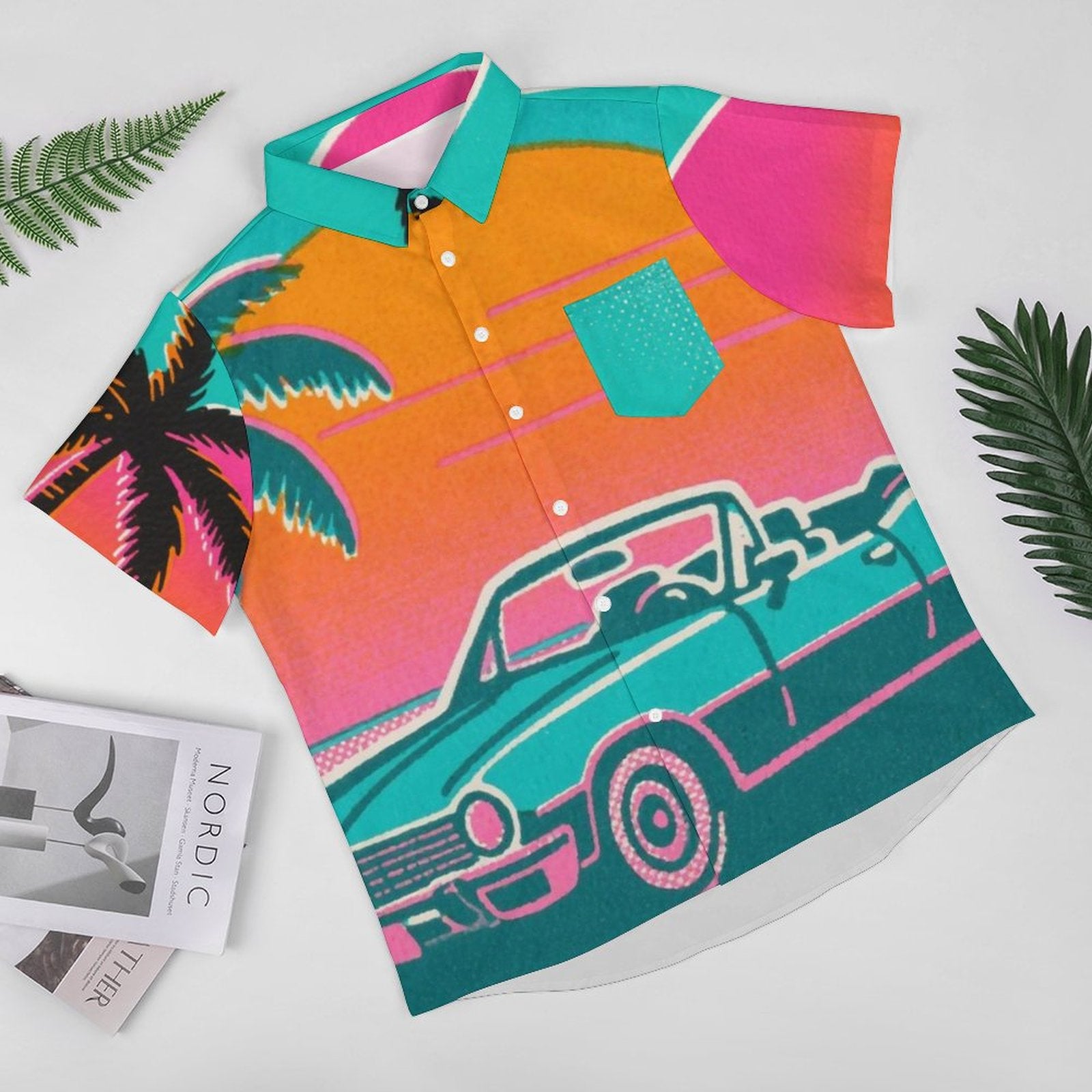 NenntBriy - A Short Sleeved Shirt Vintage clip art from the 1980s - Customized with Photo&Text