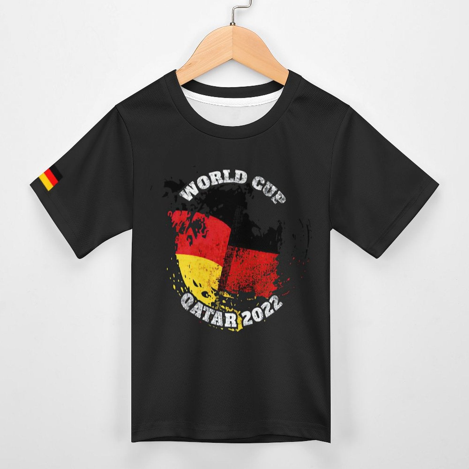 NenntBriy - Children's T-shirt World Cup Qatar 2022 Germany Flag  - Customized with photo&text