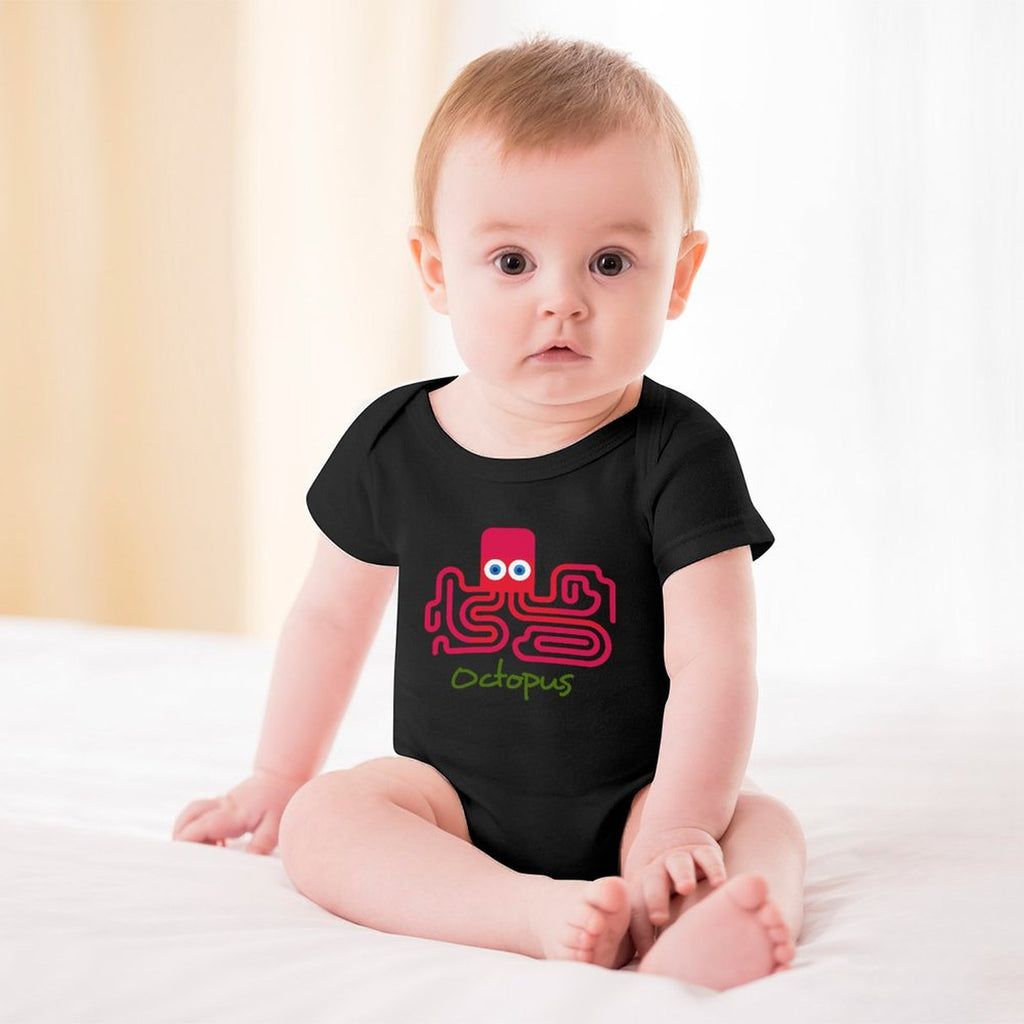 NenntBriy - Short Sleeved Baby Jacket Red, Octopus  - Customized with photo&text