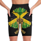 NenntBriy - Knee-Length Yoga Shorts Jamaica Women - Customized with photo&text