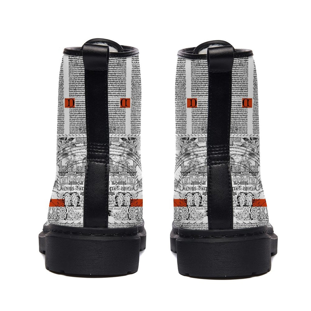 NenntBriy - Adult Full-print Boots for Men And Women Newspaper - Customized with photo&text