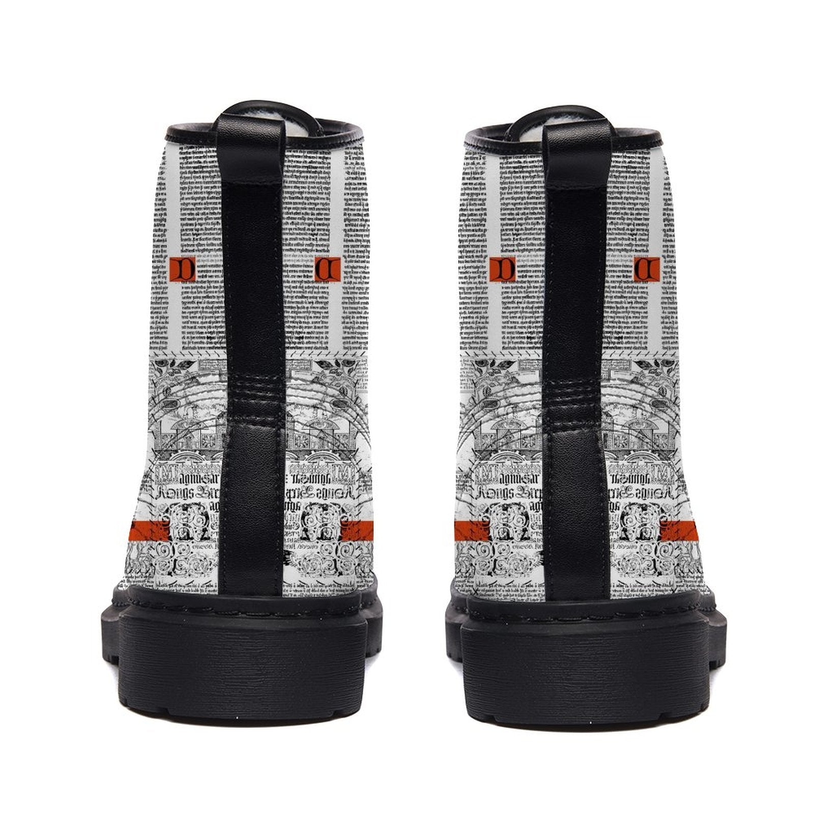 NenntBriy - Adult Full-print Boots for Men And Women Newspaper - Customized with photo&text