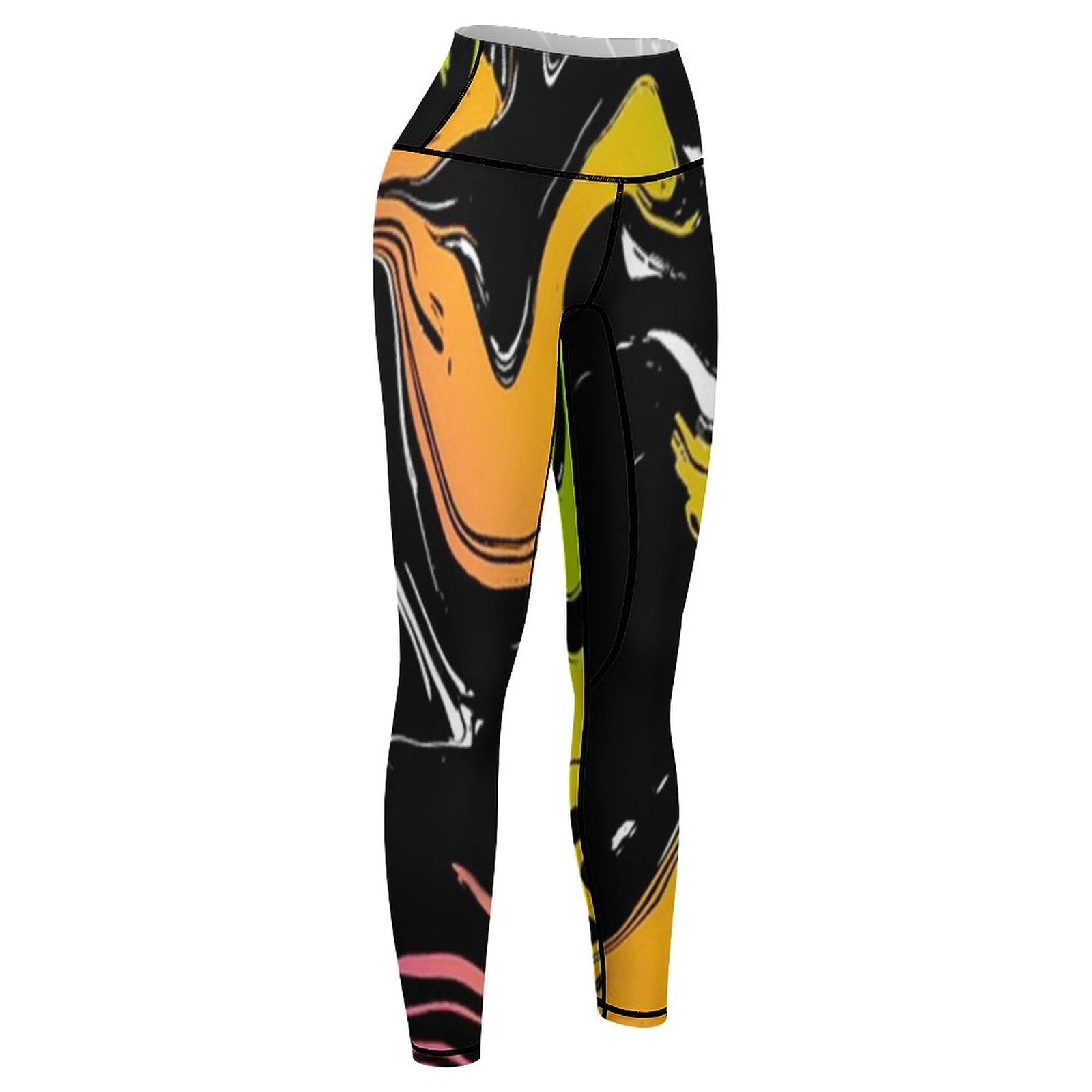 NenntBriy - Yoga Pants for Women Flowing Sci-fi Liquid Dazzle - Customized with photo&text