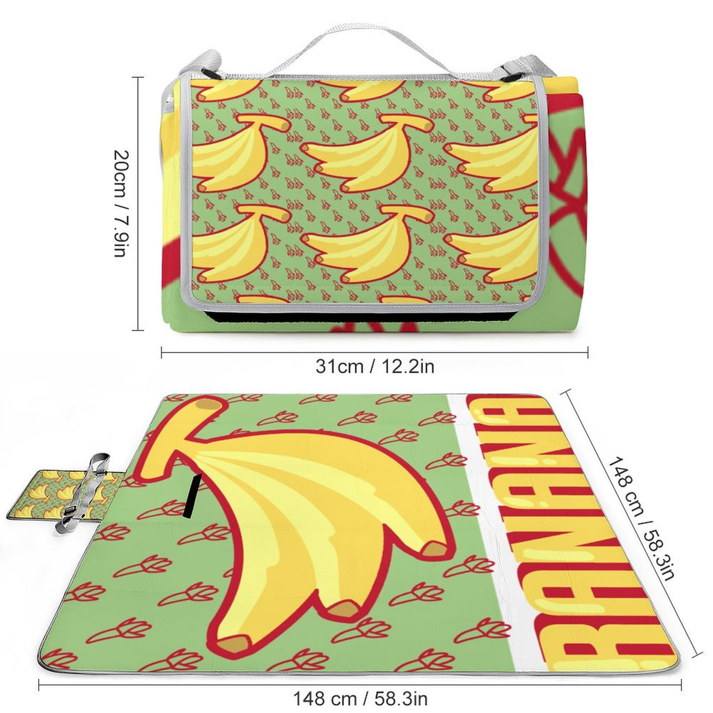 NenntBriy - Square Picnic Mat A Banana A T-shirt - Customized with photo&text