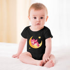 NenntBriy - Short Sleeved Baby Jacket Moon, Pink Bear  - Customized with photo&text