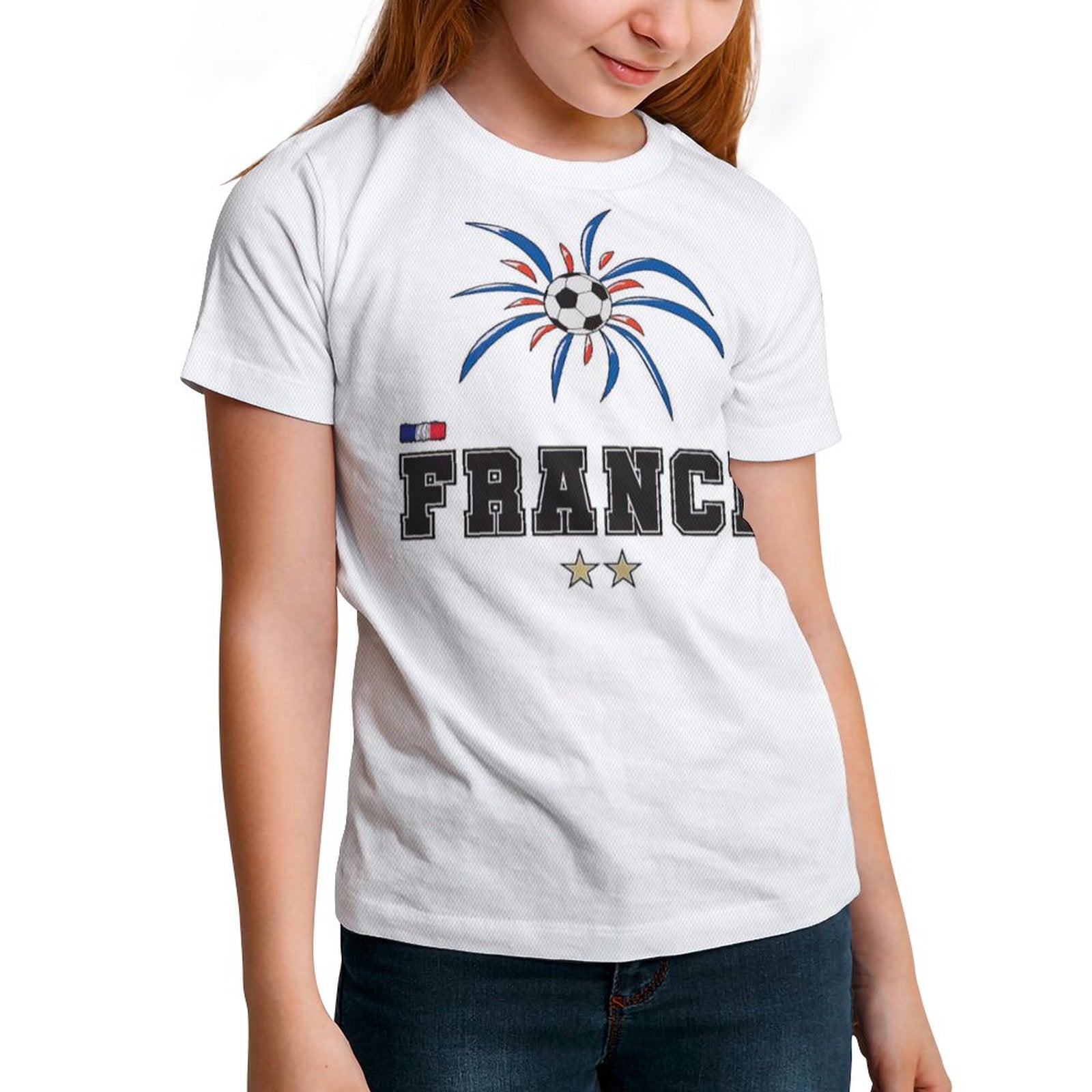 NenntBriy - Children's T-shirt France Soccer  - Customized with photo&text