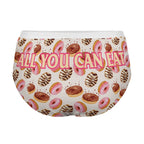 NenntBriy - Women's Lace Underwear Food Doughnut Pattern - Customized with photo&text