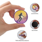 NenntBriy - Refrigerator Glass Sticker Astronaut-Dynamic-Purple-Yellow - Customized with photo&text