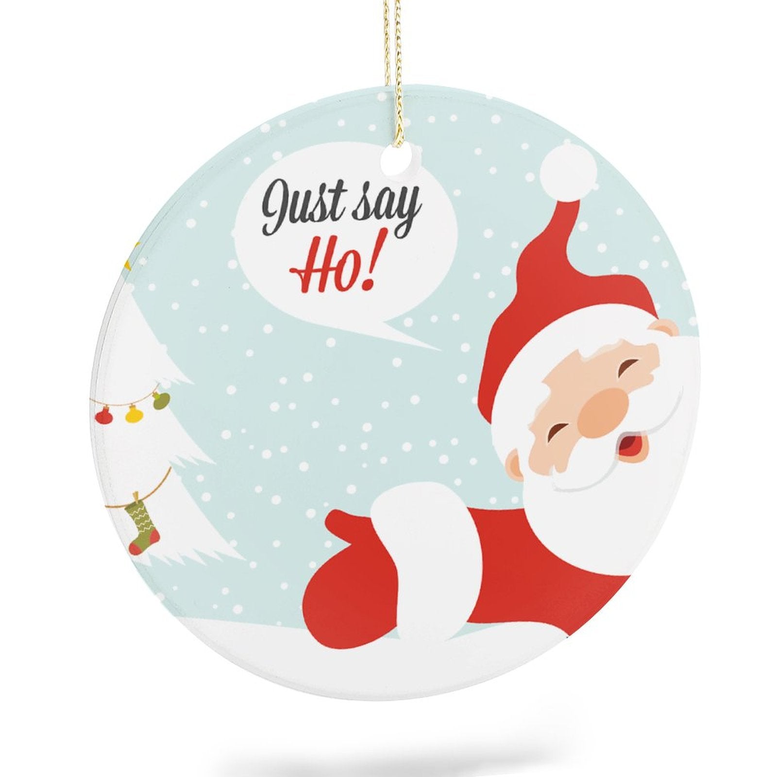 NenntBriy - Christmas Circle Merry Christmas, Happy Santa Claus - Customized with photo&text