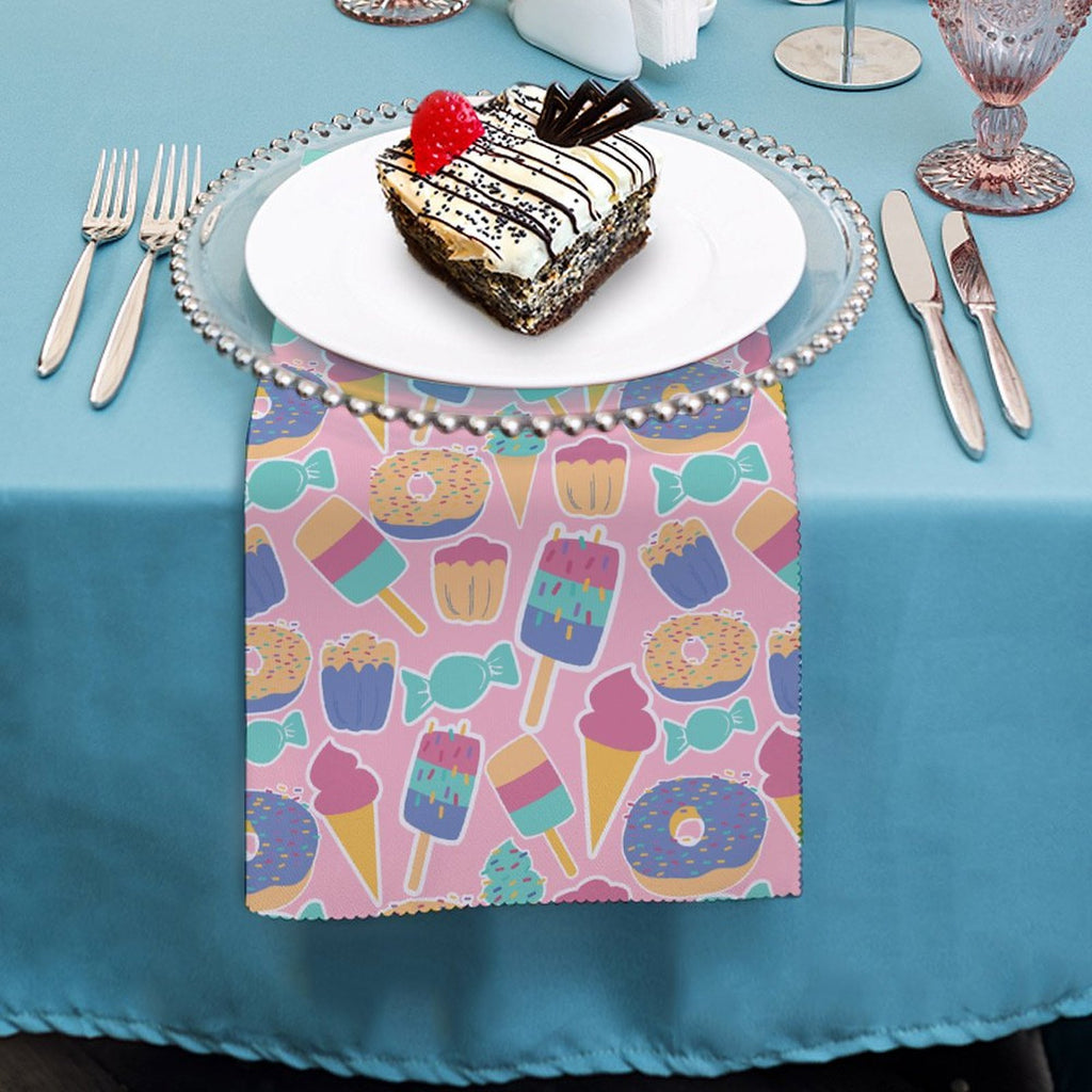 NenntBriy - Cloth Napkins Lovely Candy And Snacks, Bread - Customized with photo&text