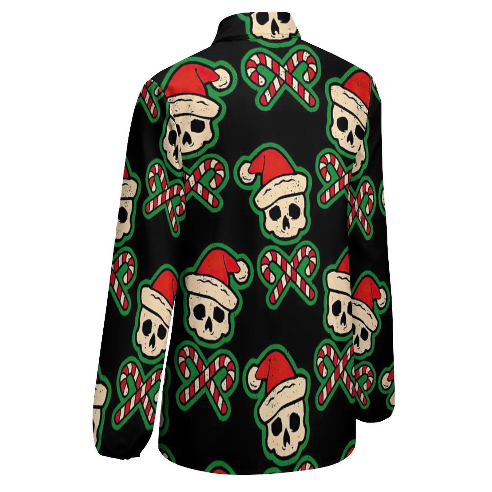 NenntBriy - Vntage Casual Long Sleeve Shirt Tops Chrinstmas Skulls - Customized with photo&text