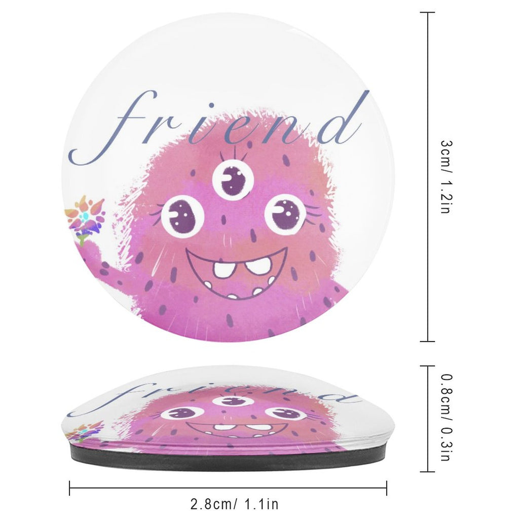 NenntBriy -  Refrigerator Glass Sticker Pink Little Monster-Cartoon - Customized with photo&text