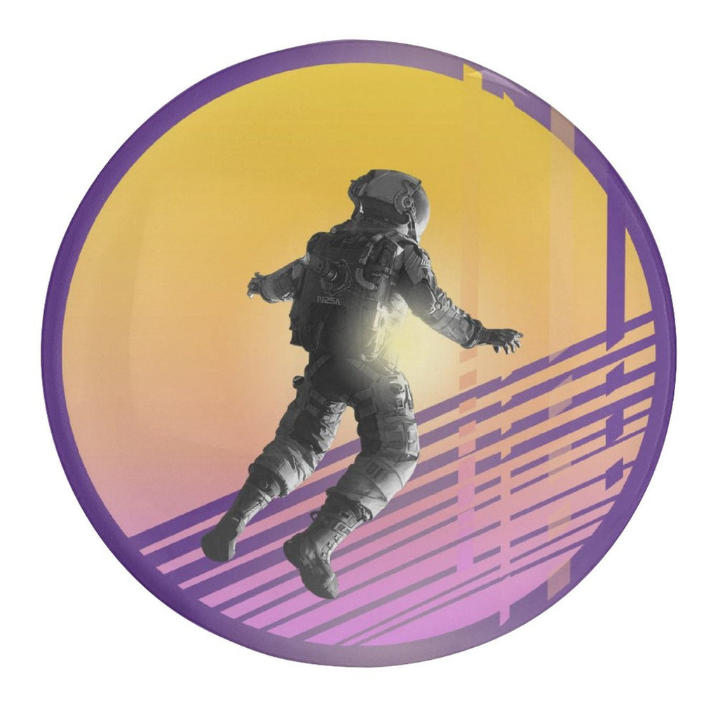 NenntBriy - Refrigerator Glass Sticker Astronaut-Dynamic-Purple-Yellow - Customized with photo&text