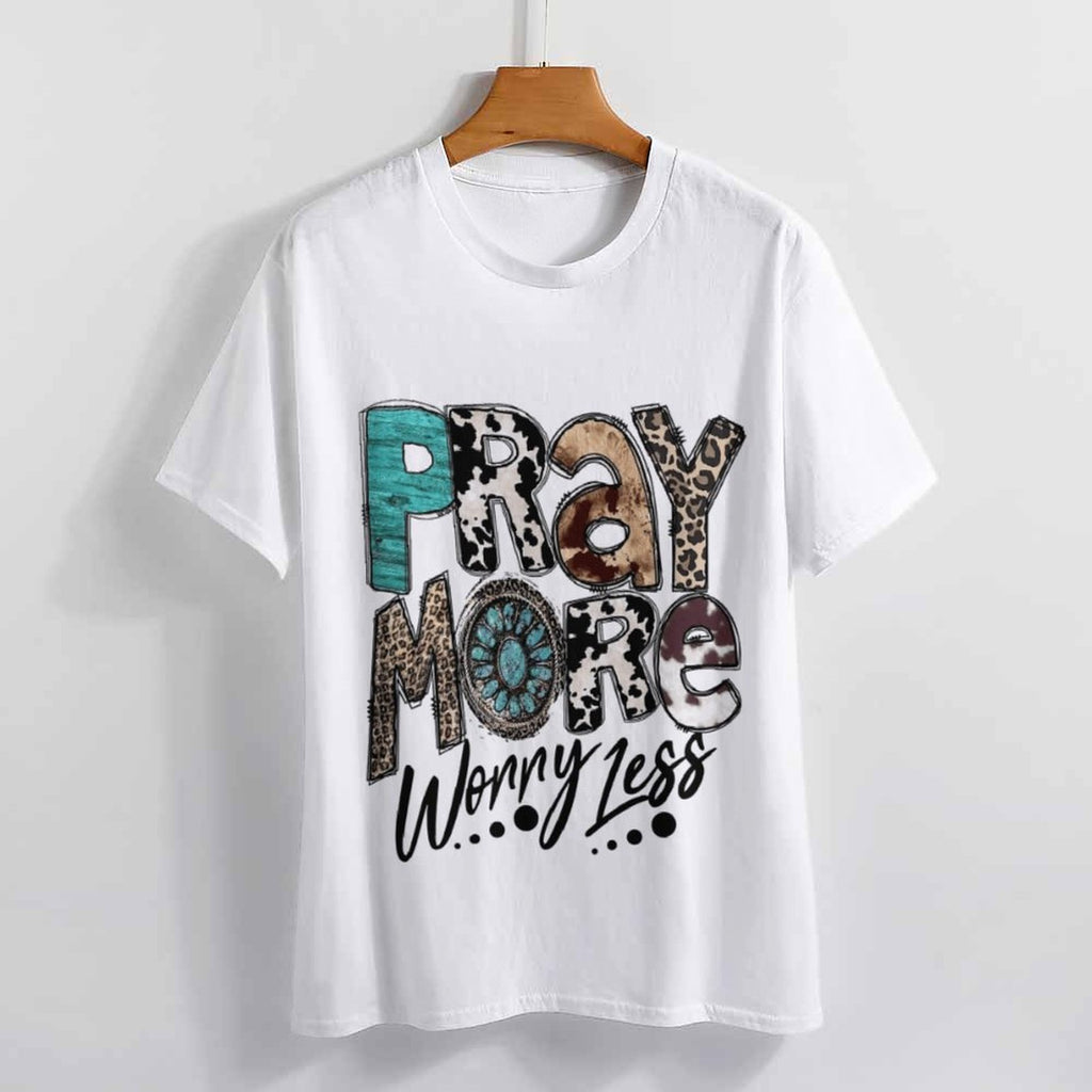 NenntBriy - Full Print T-shirt Pray More - Customized with photo&text
