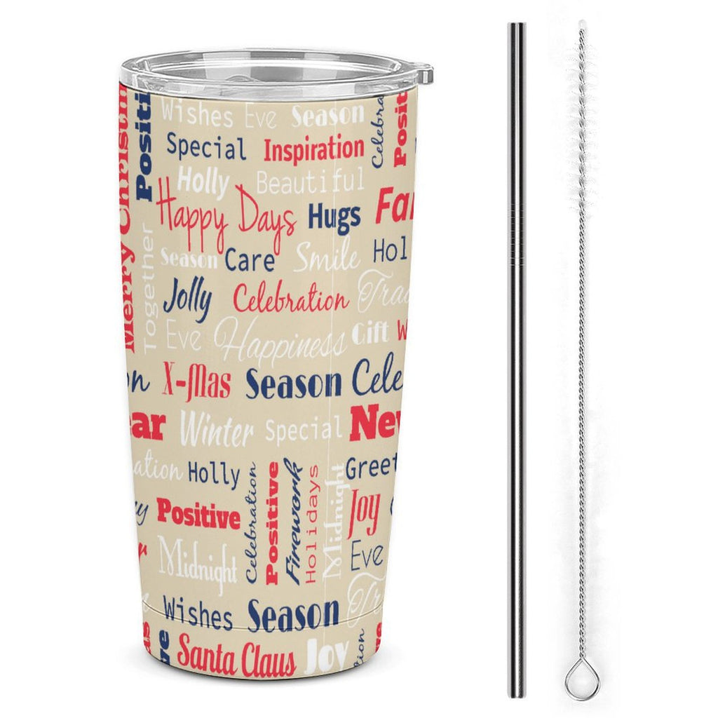 NenntBriy - Full Width Printed Car Cup Retro Design, Newspaper - Customized with photo&text