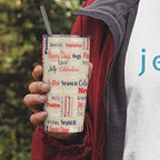 NenntBriy - Full Width Printed Car Cup Retro Design, Newspaper - Customized with photo&text