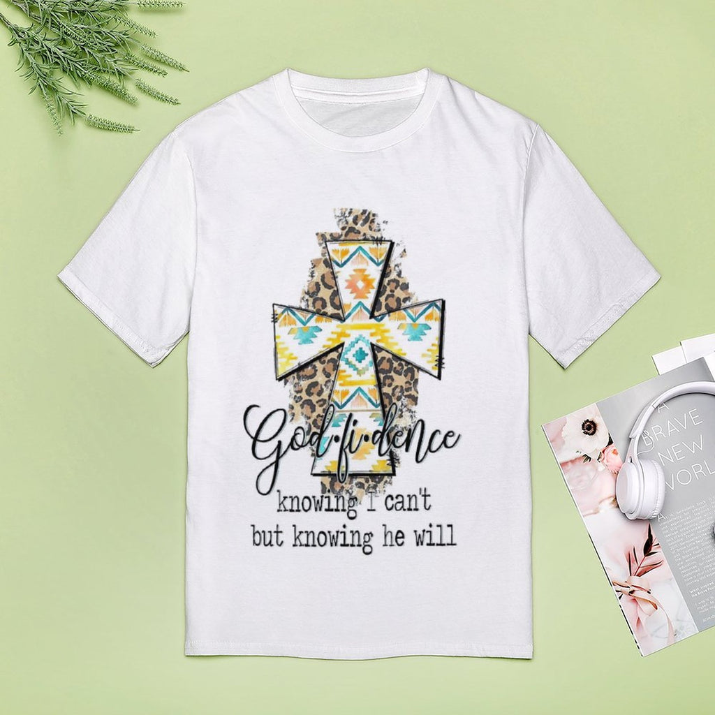 NenntBriy - Full Print T-shirt Tribe Geometry Cross Graphic - Customized with photo&text