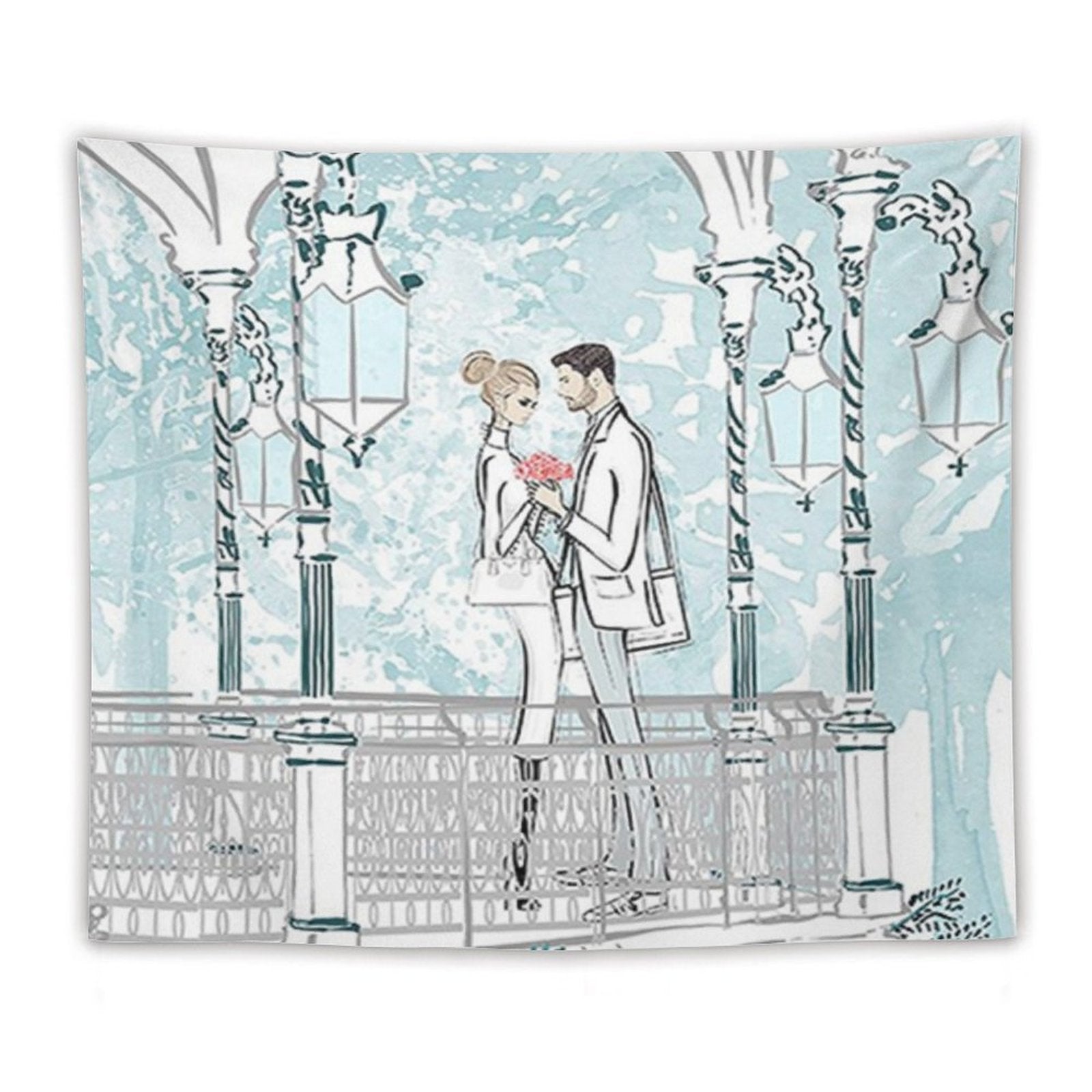 NenntBriy - Tapestries Plush fabric throw pillow covers with single-sided printing (set of 4) - Customized with photo&text