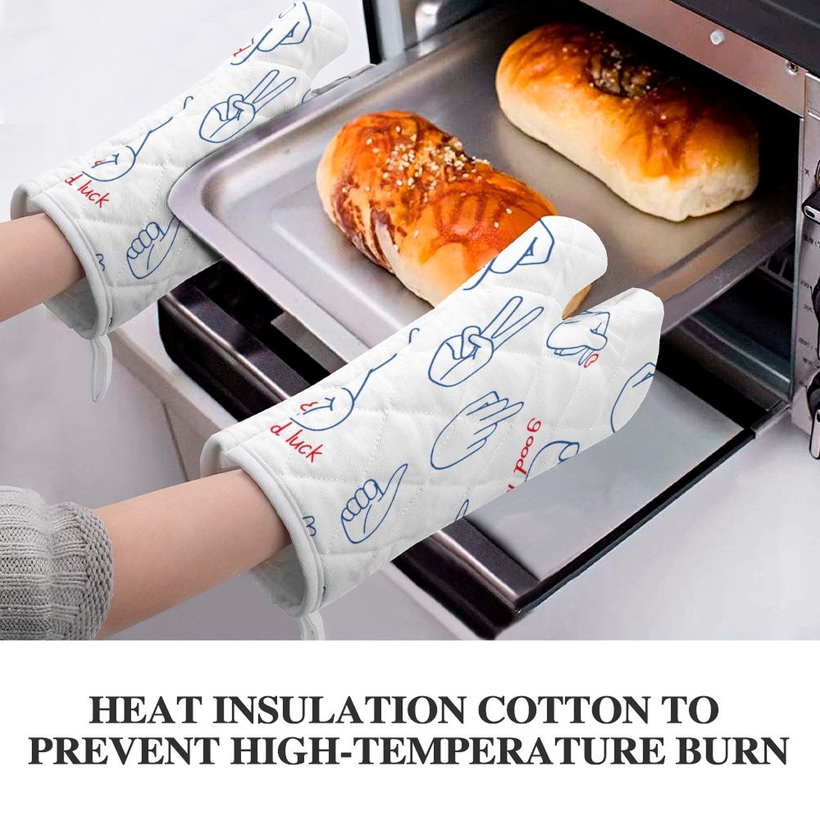 NenntBriy - Thermal Gloves Tile Decorative Patterns for Various Gestures - Customized with photo&text