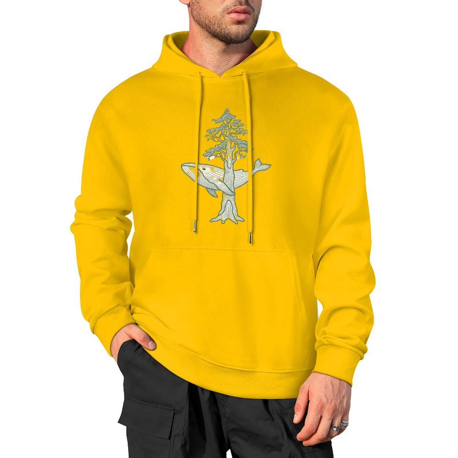 NenntBriy - Pure Cotton Hooded Sweater Vintage clip art from the 1980s - Customized with Photo&Text