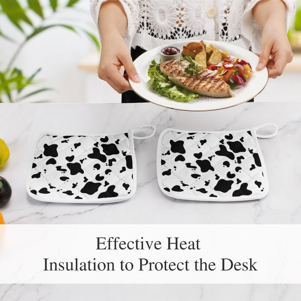 NenntBriy - Pot Holders Sets Dairy Cow Pattern Animal - Customized with photo&text