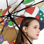 NenntBriy - 3 Fold Auto Umbrella Santa Under The Christmas Tree，Bear，Christmas - Customized with photo&text