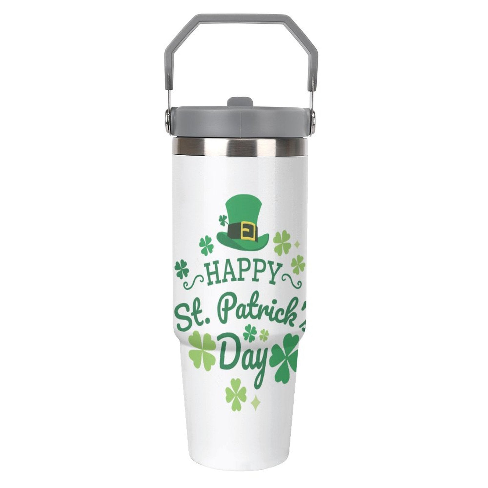 NenntBriy - Large Capacity Car Cup Happy St. Patrick’s Day - Customized with photo&text