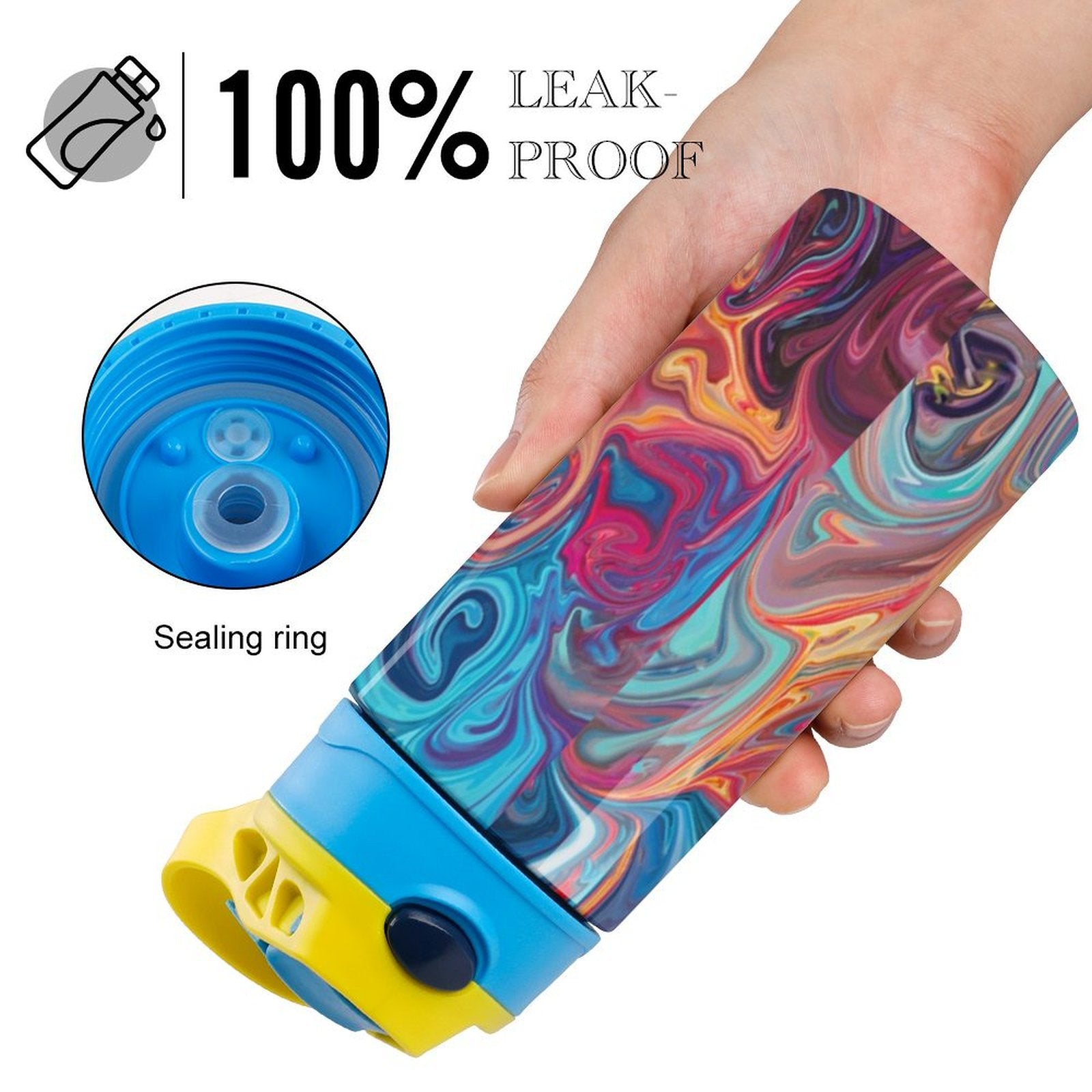 NenntBriy - Children's Water Cup Flowing Sci-fi Liquid Dazzle - Customized with photo&text