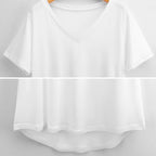 NenntBriy - V Neck Short-sleeve Women Shirt Printed The American Flag - Customized with photo&text